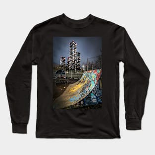 City at Night from Skateboard Park in Manchester Long Sleeve T-Shirt